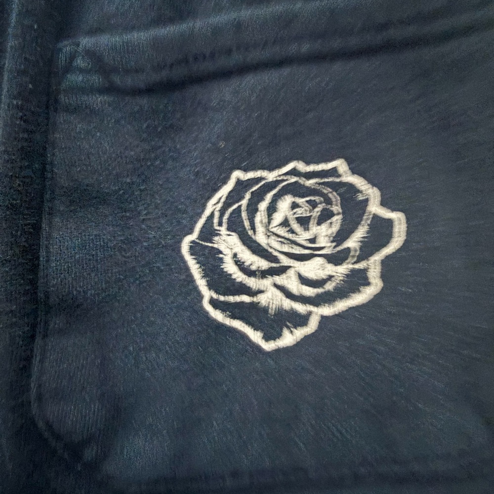 YoungLA Navy Joggers young ambitious with Floral and Eagle Graphics - Picture 4 of 7